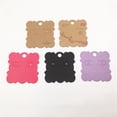 thumbnail image 2 of New Fashion 100Pcs/lot 5*5cm Small Paper Cards Jewelry Earrings Card Tags Cute Ear Studs Earring Display Packaging Cards black, 2 of 6