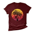 thumbnail image 5 of RKSTN T-Shirts Graphiques pour Femmes Col Rond Manches Courtes Blouse de Plage Hauts Aguichant Impression Régulière Chemises, 5 of 5