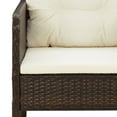 thumbnail image 5 of vidaXL 2 Piece Garden Lounge Set with Cushions Brown Poly Rattan, 5 of 5