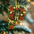 thumbnail image 4 of Adornos navideños personalizados para el árbol | Colgantes con monograma de 26 letras y diseño de gorro de Papá Noel, 4 of 5