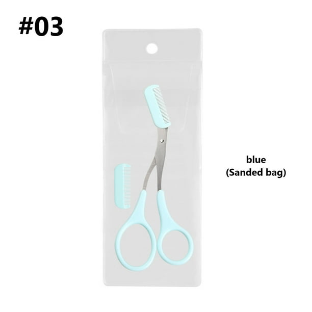 Fiudx Tijeras para Cejas, Recortador de Precisión de Acero Inoxidable, Mango Ergonómico Antideslizante, Diseño de Peine Protector, Perfectas para Dar Forma a Los Esfuerzos de Cuidado Personal, Regalo