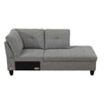thumbnail image 7 of Hommoo Sofa Set,Linen 2-Piece Sofa Set,L-Shaped Sectional Couch Set with Left Armrest for Living Room，Brown Grey（No Ottoman）, 7 of 7