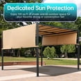 thumbnail image 2 of 10x10 Outdoor Pergola Canopy Garden Retractable Pergola Steel Frame Patio Gazebo with Solar Powered Led Kit for BBQ, Party, Beach (Tan), 2 of 7