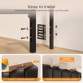 thumbnail image 5 of Pinmoco Upholstered Headboard with Storage Space and Charging Station for Full Size Bed, Galaxy Aurora Star Projector, Black PU Leather, Easy Assembly, 5 of 11