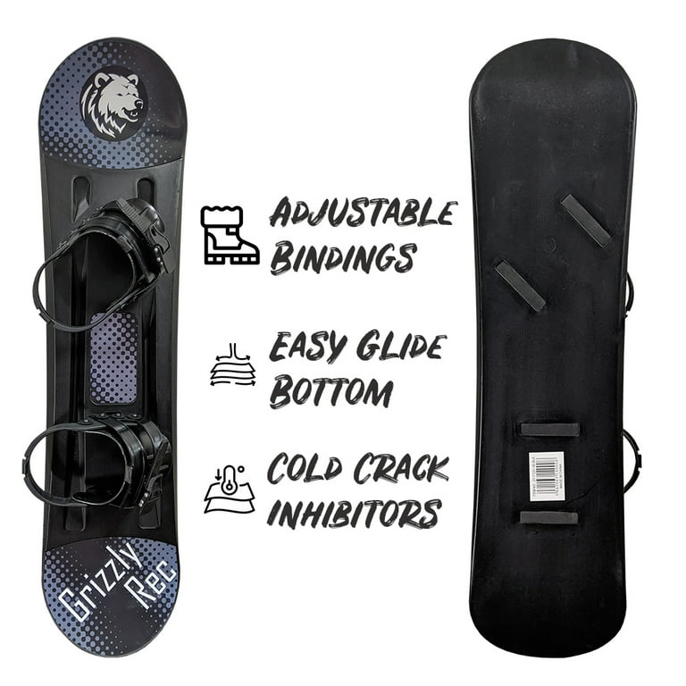 Grizzly Recreation Beginner Kids Snowboard 95cm, Black - Walmart.com