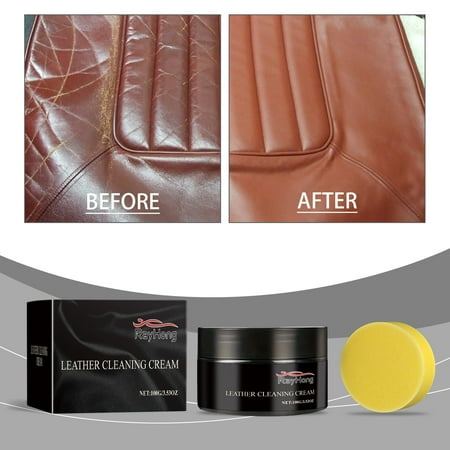 

KeirineCC Leather Recoloring Balm Gloss Black Leather Repair Cream Paint for Furniture Leather Stain Scratch Remover Restorer Leather Dye Black for Couch Car Interior Cat Scratches