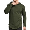 thumbnail image 3 of HAOMEILI Men's Short/Long Sleeve Hoodie Cotton Hooded T Shirts Lightweight Sweatshirt Hoodies Pullover, 3 of 7