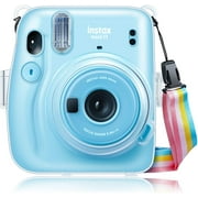 Fintie Fujifilm Instax Mini 11 Case - Crystal Hard PVC Protective Cover with Shoulder Strap (Cameras not included)