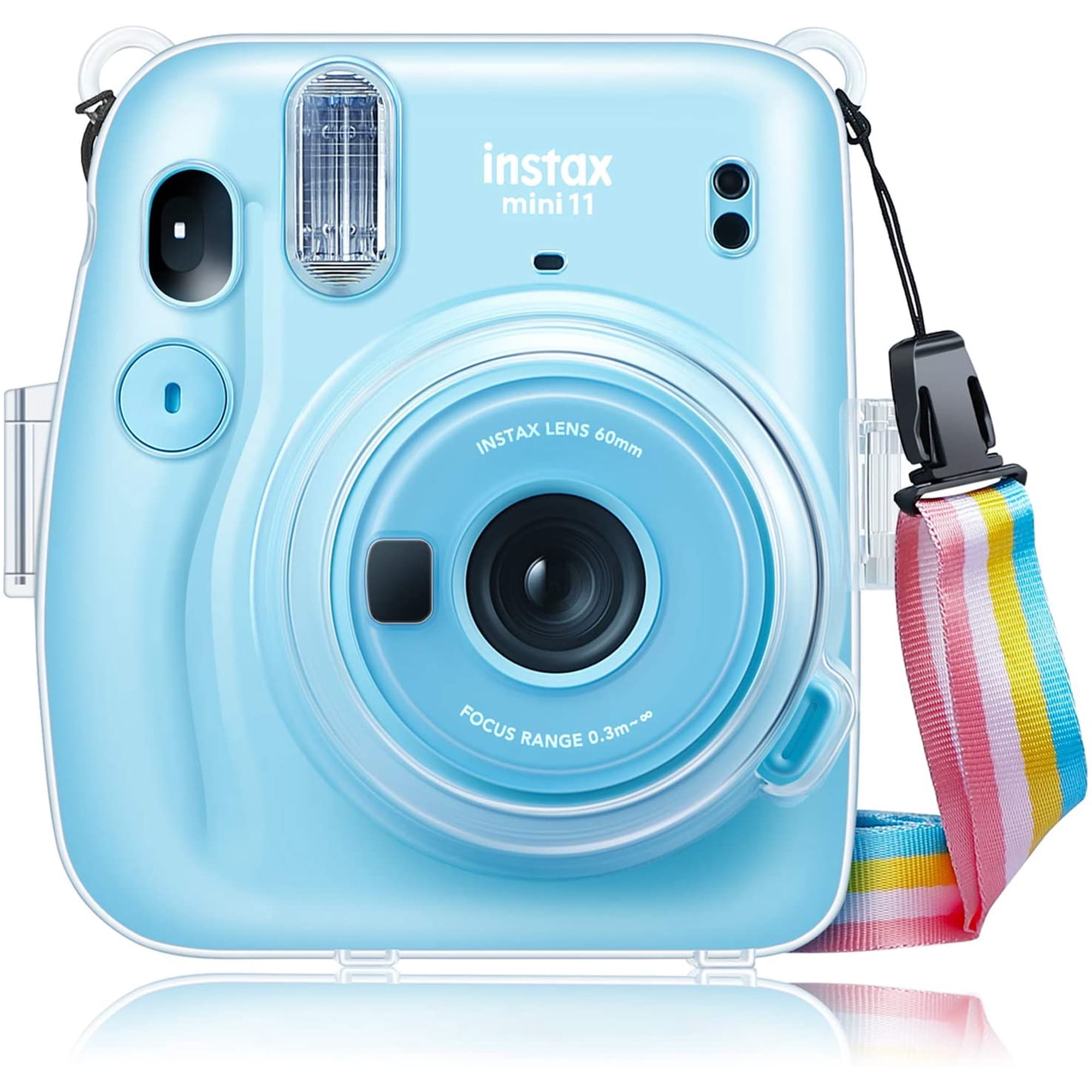Fintie Fujifilm Instax Mini 11 Case - Crystal Hard PVC Protective Cover with Shoulder Strap (Cameras not included)