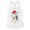 White, variant on Spooky Santa Ghost Tank Top Fitted Racerback Women's Medium Heather Grey
