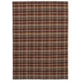 thumbnail image 1 of Kilim Tissésmain Manhattan Rouge Gris Laine5'4x7'8, 1 of 4