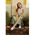 thumbnail image 6 of Cali1850 Women's XS~XL Lined Tiered Elastic Waist Linen Flare Maxi Skirt, 6 of 7