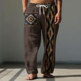 thumbnail image 2 of successthop Pajama Pant Men Vintage Printed Plus Size Wide Leg Pants with Pockets Elastic Trousers Drawstring Loungewear, 2 of 5