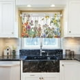 thumbnail image 6 of Coolnut Floral Kitchen Curtains 2 Panels, UV Protected Tier Curtains Half Window Curtains for Guest Room Bathroom Sink Laundry Room Basement,36"x 27", 6 of 6