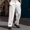 X-385White, variant on ZHOGXU Mens Casual Pants High Waist Straight Fit Solid Color Comfortable Front Pleated Dress Trousers For Work Office Formal Wear Black L