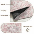 thumbnail image 6 of Farmhouse Pink Area Rug 3x5 FT, Non Slip Entryway Bedside Carpet, Vintage Flower Leaf Botanical Plant Washable Soft Floor Carpet Indoor Mat Non-Shedding Throw Rugs for Dorm Kitchen Home Office, 6 of 8
