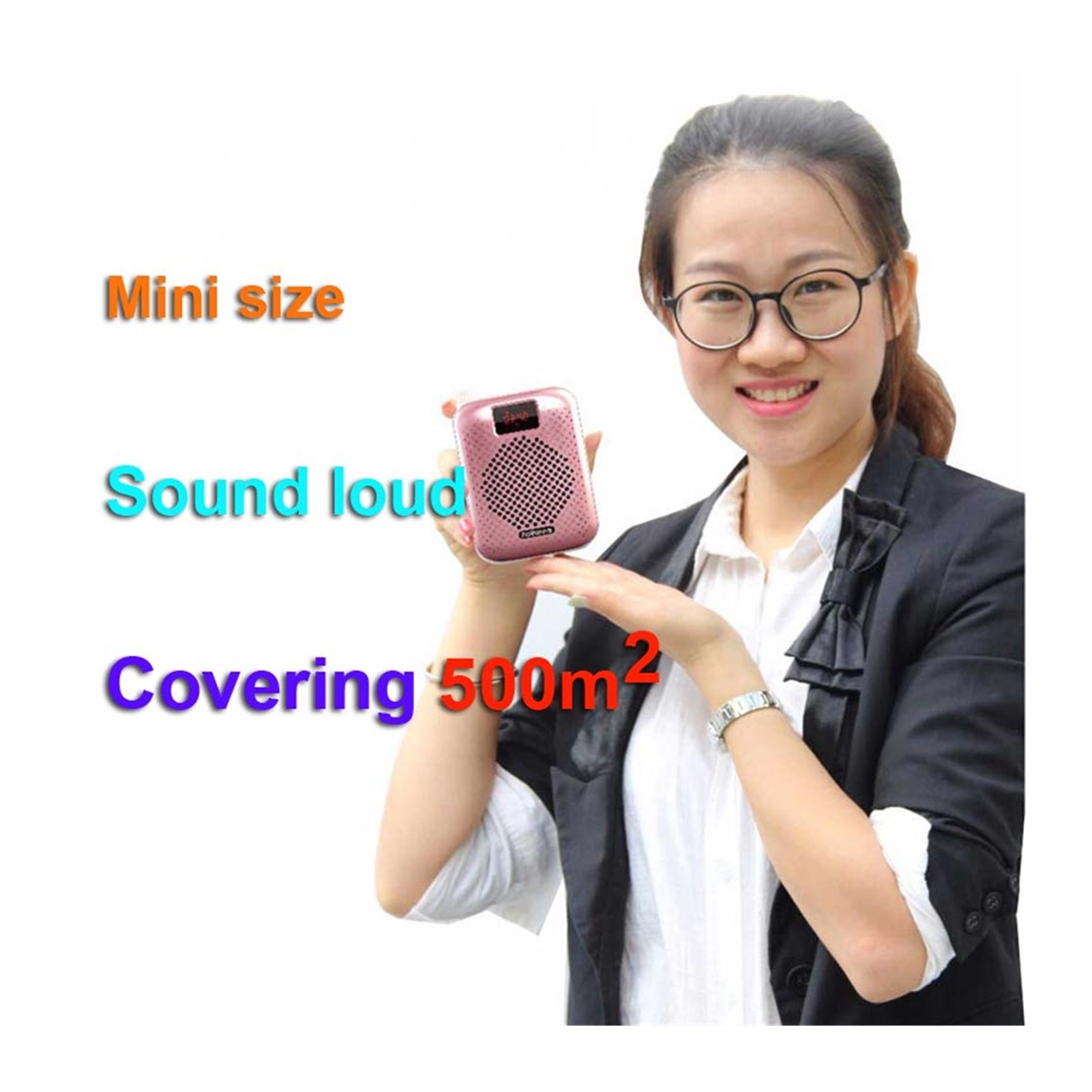 K500 Bluetooth Loudspeaker Microphone Voice Amplifier Booster Megaphone Speaker For Teaching Tour Guide ,Easy to Operate