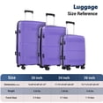thumbnail image 2 of Nicetravel 8-Piece Hardside Luggage Set, Lightweight Suitcase with TSA Lock & Expandable Travel Tote Bag and Packing Cube, Purple, 2 of 10