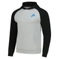 thumbnail image 2 of Men's Antigua Heather Gray/Black Detroit Lions Urgent Pullover Hoodie, 2 of 4