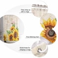 thumbnail image 7 of Shower Curtains Sunflower Bath Curtain Floral Leaves Vintage Waterproof Bathroom Shower Curtain Set with Hooks Decoration 72 x 84 Inches, 7 of 7