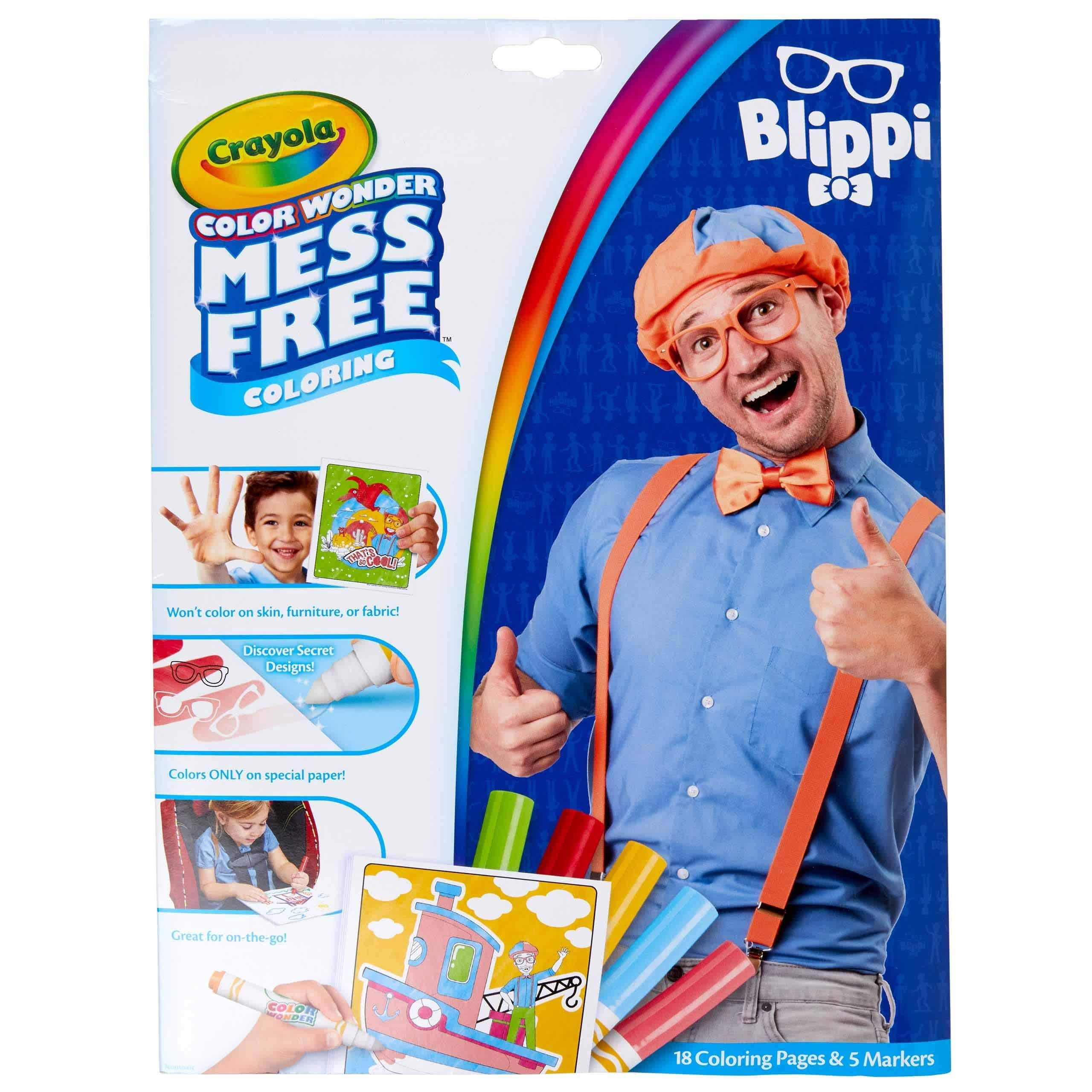 Buy Crayola Color Wonder Blippi, Mess Free Coloring Pages & Markers ...