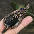 thumbnail image 3 of Natural Nuummite Gemstone Handmade Copper Wire Wrap Gift Pendant 3.27, 3 of 4