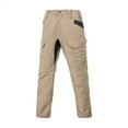thumbnail image 2 of Work Pants for Men - Tactical Ripstop Waterproof Cargo, Stretch Multi Pockets, Construction & Hiking Work Pants Khaki L, 2 of 6
