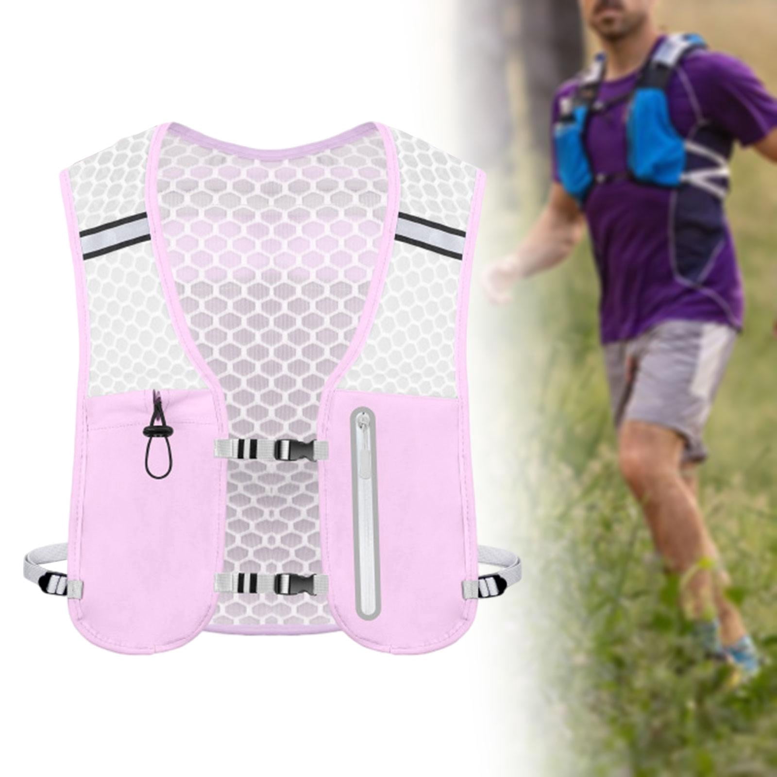 QccHieUs Running Vest Pack 2 L with Adjustable Waistband Outdoor Sports Bag for Women Men violet