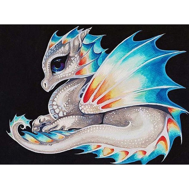 Cuadros Decorativos 5D bricolaje completo taladro diamante pintura dragón punto de cruz bordado arte mosaico Kit DQrwqpou Nuevos Originales