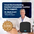thumbnail image 2 of Everlasting Comfort Wheel Chair Pad, Tail Bone Medical Cushion, Ergonomic Gel Memory Foam, Black, 2 of 9