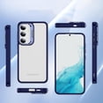 thumbnail image 4 of Compatible with Samsung Galaxy S24 Case Clear Case with Camera Hidden Kickstand Foldable Stand Men Women Girls Phone Case Slim Soft TPU Translucent Shockproof Phone Cover,Blue, 4 of 16