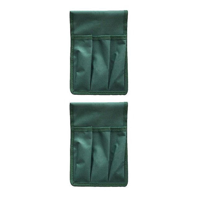 2 bolsas de herramientas para taburete arrodillado de jardín, bolsas portátiles para taburete arrodillado (verde)