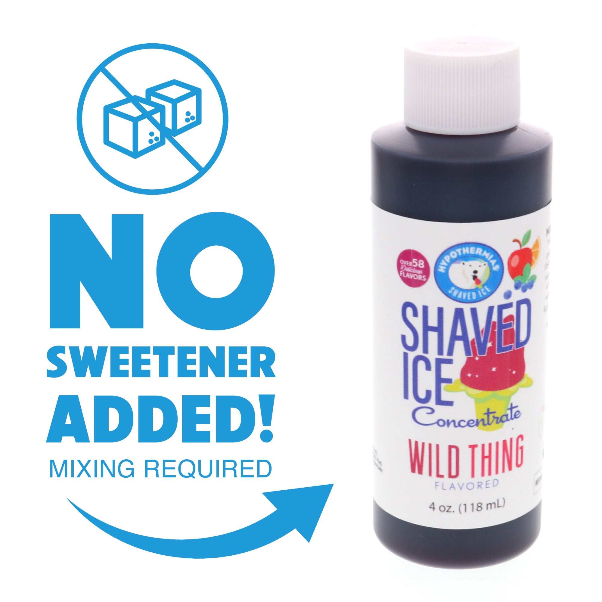 Hypothermias Shaved Ice And Snow Cone Syrup Unsweetened Flavor Concentrate | INDIA