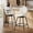 Cream, variant on Spruce & Spring Swivel Upholstered Bar Stool with Back, Metal Frame Counter Height Stool with Footrest for Kitchen Island Dining, Boucle Fabric, Set of 2, Cream