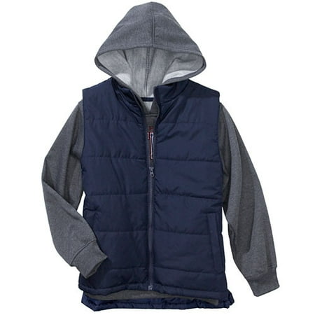 Boys' Bubble Vest and Pullover Hoodie