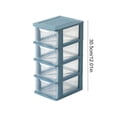 thumbnail image 3 of EDHITNR Drawer Desktop Storage Box Transparent Dustproof Multi Layer Organizer for Cosmetics Stationery Office, 3 of 6