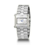 Via Spiga Ladies Stainless Steel Swarovski Crystal Watch, Silver Dial
