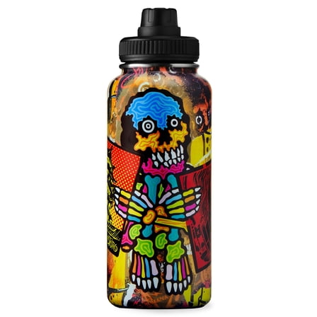 URBANCAN 32 oz Insulated Water Bottle with Straw, Chug & Cap Lids - Double Walled Thermos