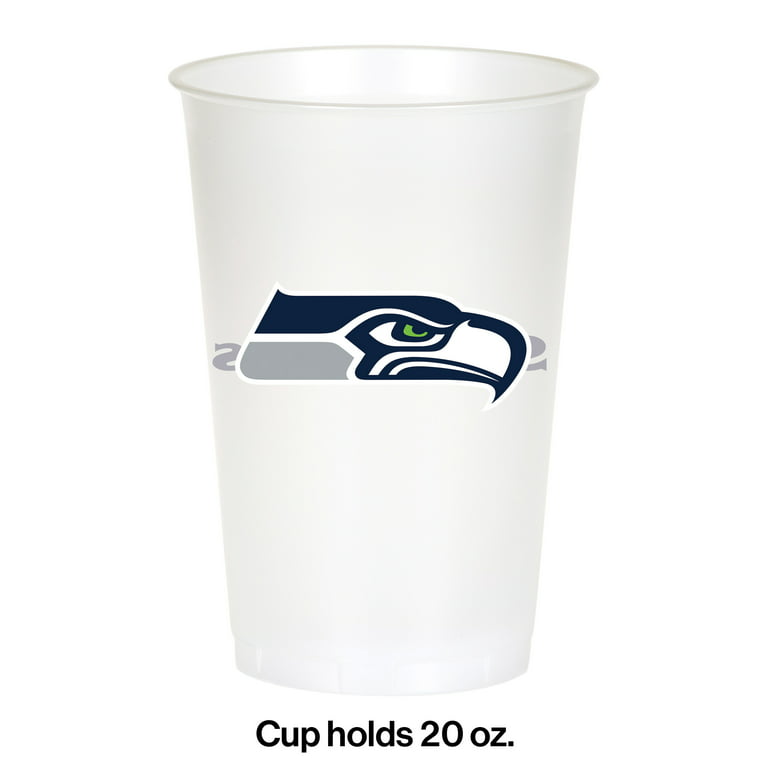 Seattle Seahawks 20 oz Plastic Cups 24 Count for 24 Guests