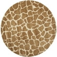 thumbnail image 2 of SAFAVIEH Soho Keeley Geometric Wool Area Rug, Beige/Brown, 6' x 6' Round, 2 of 5