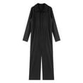 thumbnail image 4 of Miaeowve Jumpsuits for Women Fashion Button Coverall Casual Turn-Down Collar Long Sleeve Workwear Black M, 4 of 5