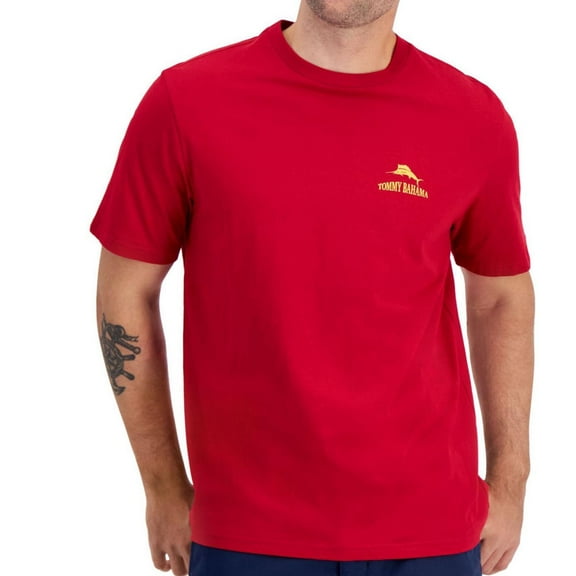 Tommy Bahama Mens Primary Steakholder Graphic T-Shirt, Red, Medium