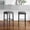 Gray 818, variant on Set of 2 Vintage PU Leather Counter Height Stools, Antique Grey, Metal Frame, 24.5 Inch Seat Height for Kitchen Island