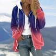 thumbnail image 2 of Lovskoo Womens Fuzzy Sherpa Fleece Jacket Long Sleeve Hooded Gradient Color Zip Up Oversized Winter Warm Sweatshirt Hoodies 2025 Pink, 2 of 6