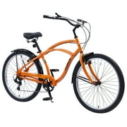 TSKER 7 Speed Bicycles, Multiple Colors 26"Inch Beach Cruiser Bike