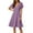 33# Purple, variant on UoCefik Women's Ruffle Short Sleeve Deep V Neck A Line Swing Flared Cocktail Party Midi Dress Blue XXL