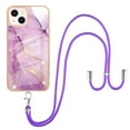 thumbnail image 2 of iPhone 13 Case, iPhone 13 Case Marble, Allytech Marble Serious Ultra Thin Soft TPU Rubber Drop Protection Shock-Absorbing Anti-scratch Lanyard Case Cover for Apple iPhone 13 6.1",Lightpurple, 2 of 4