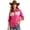 Hot Pink, variant on Men's Fringe Western Snap Button Shirt, Long Sleeve Cowboy Cowgirl Casual Blouse for Rodeo & Festivals L