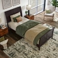 thumbnail image 3 of AFI Valencia Twin XL Low Profile Sleigh Platform Bed with Matching Footboard, Espresso, 3 of 13