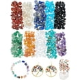 thumbnail image 6 of 1 Box 10 Styles 7 Chakra Natural Gemstone Chips Beads Irregular Chips Beading Stone Crystal Loose Beads with Hole for Adults DIY Earring Necklace Bracelet Jewellery Making Crafts, 6 of 6